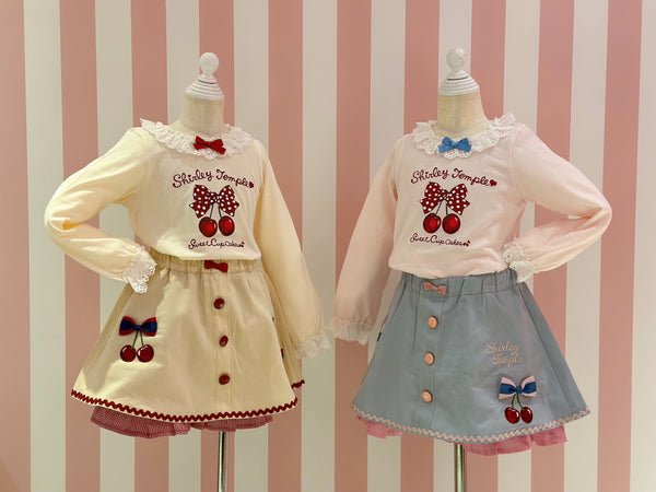 チェリープリントレース付きカットソー(Toddler)