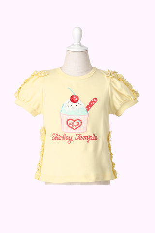 カップアイスギンガムフリルTシャツ（Toddler・100cm）