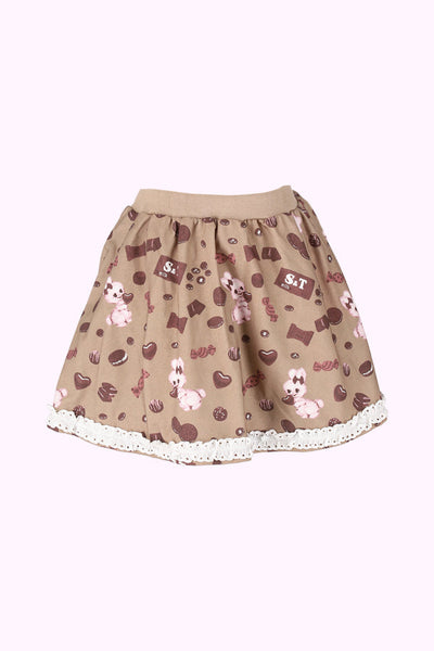 チョコ＆バニープリントスカート（Toddler）