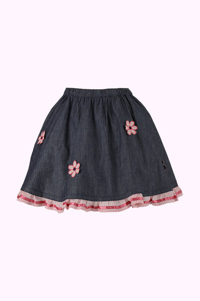 お花モチーフ付きスカート（140cm）