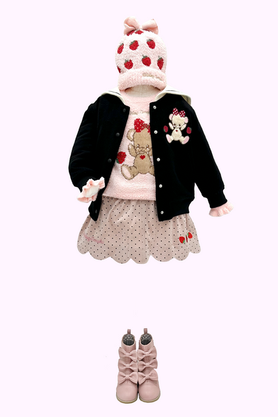いちご刺繍スカラップスカート(Toddler)